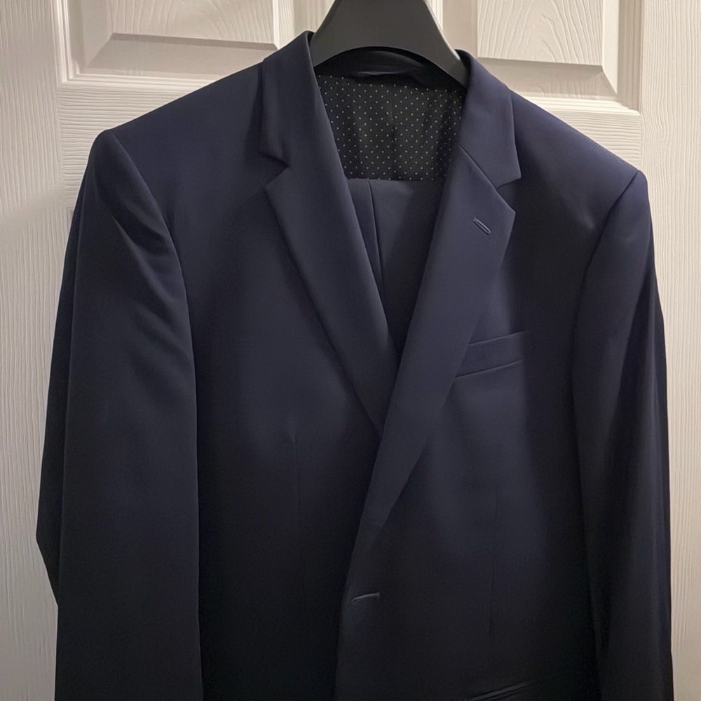 The Black Tux Navy Trousers and jacket